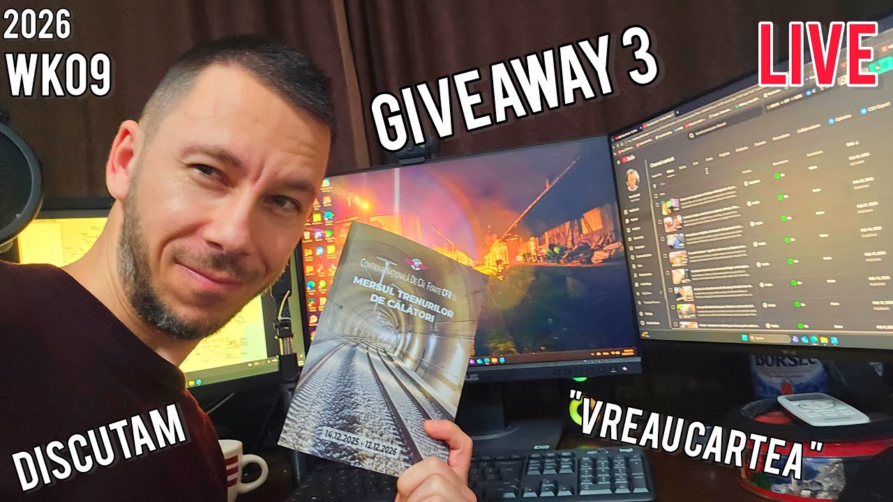 LIVE Giveaway 3 | Carte Mersul trenurilor, discutam subiecte feroviare - WK09