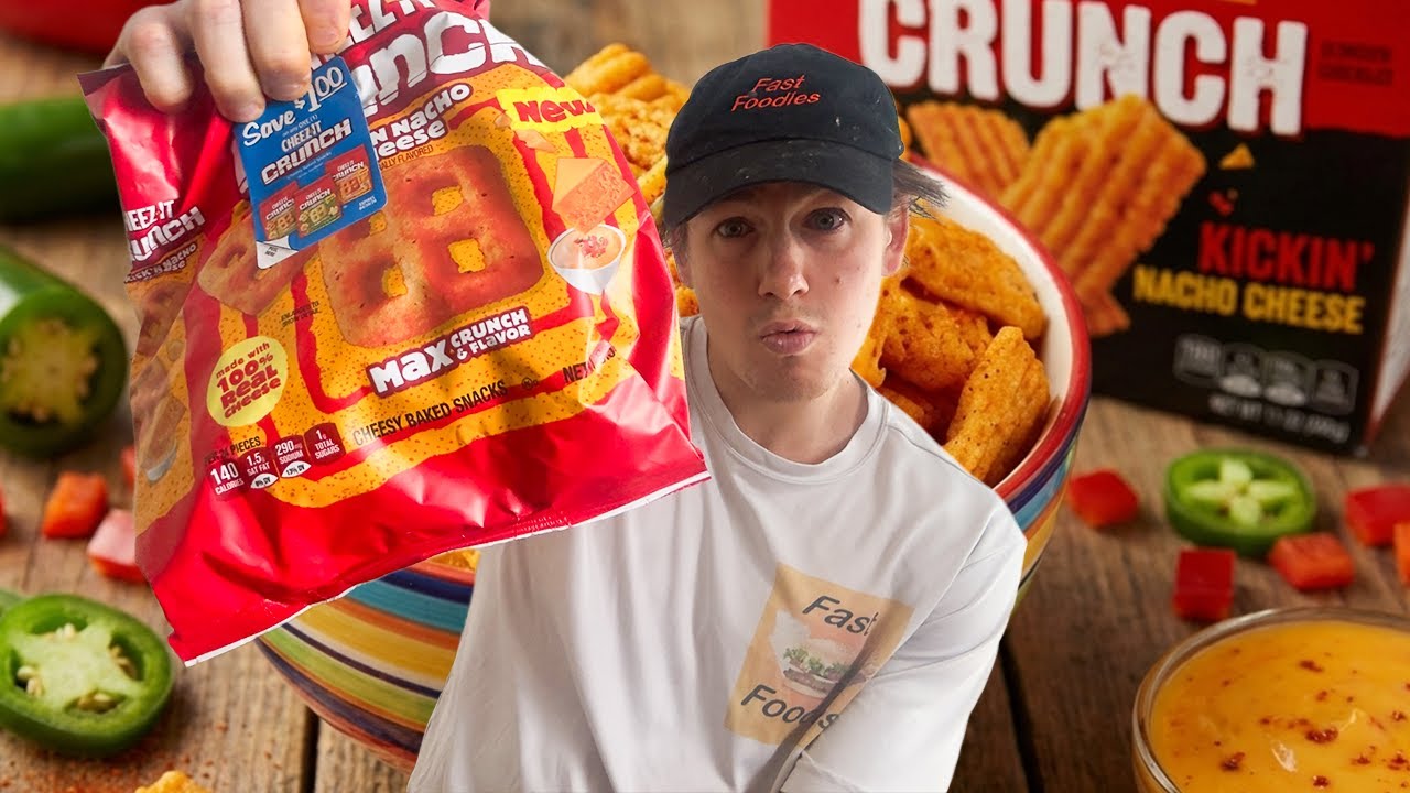 🧀🔥 Обзор новинки Kickin’ Nacho Cheese CHEEZ-IT Crunch | Острее или переоценено? 🤔