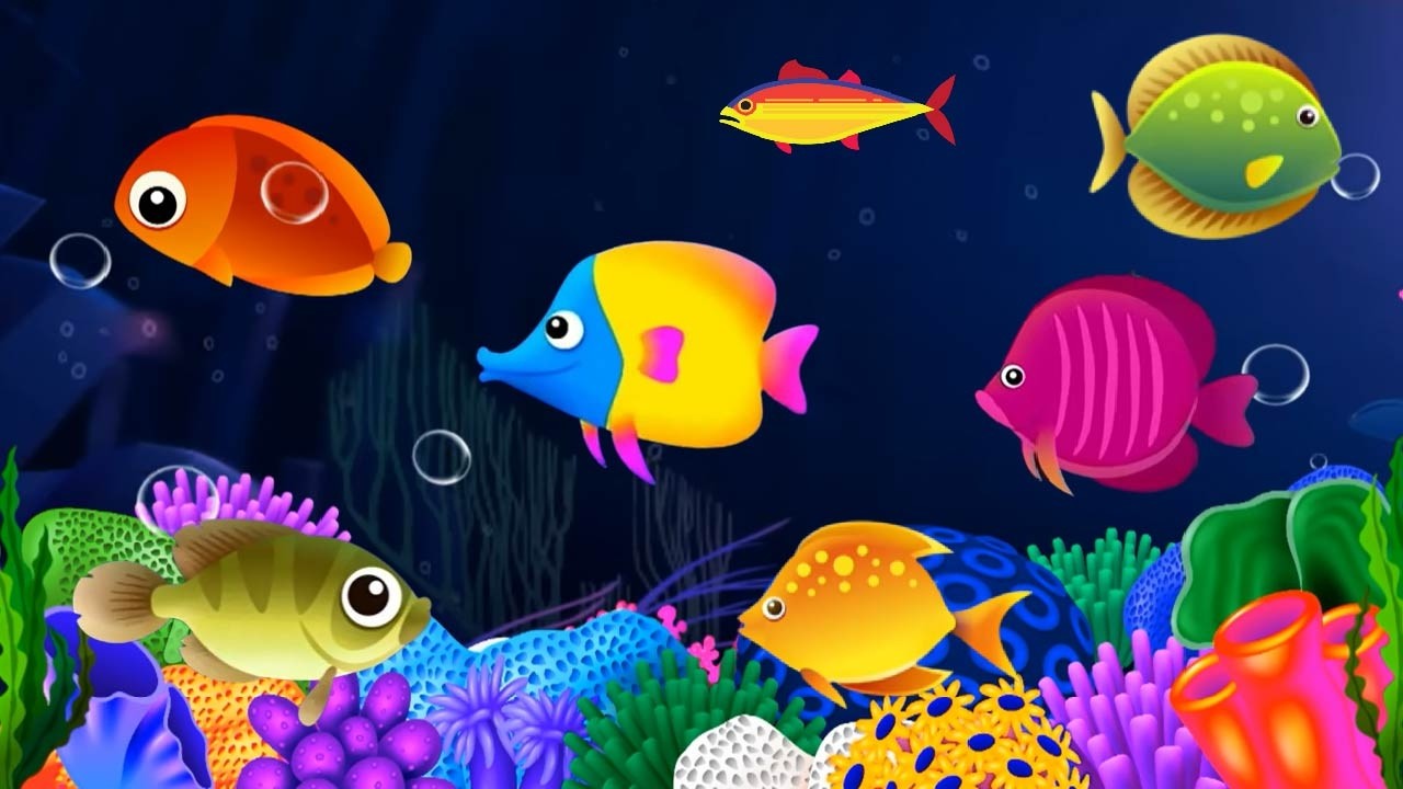 Baby Lullaby🐟Soothing fishes🐟Calming Undersea Animation🐟Aquarium #lullaby #sleepmusic #444