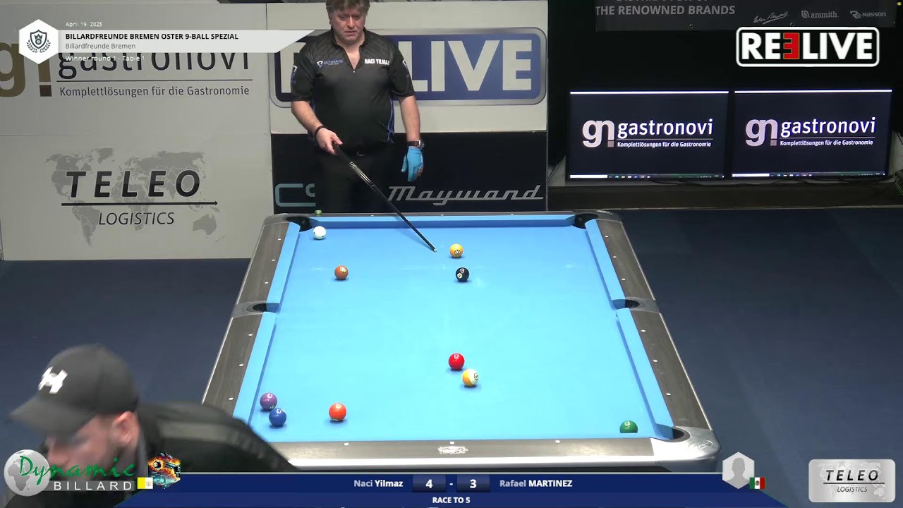 Naci Yilmaz vs Rafael MARTINEZ Tisch[1]Dynamic Billards Oster 9-Ball Spezial @Billardfreunde Bremen