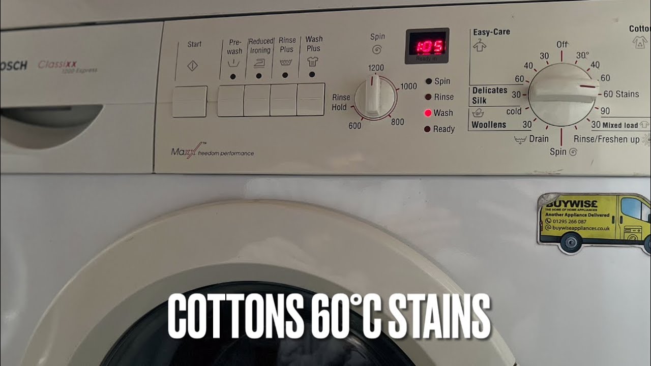 Bosch Classixx 1200 Express WFO2467GB - Cottons 60°C Stains