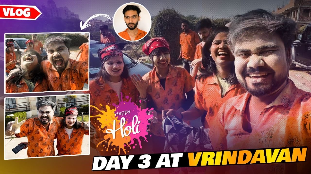 BANKE BIHARI TEMPLE❤   BEST HOLI EVER✨😍   Ft @savagegirlvlog @legend_yt @LazyGirl01 @darpan_is_live