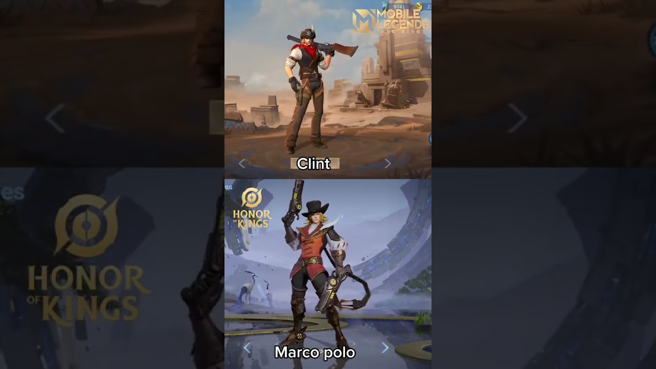 Clint (MLBB) vs Marco Polo (HoK) skills comparison 2023
