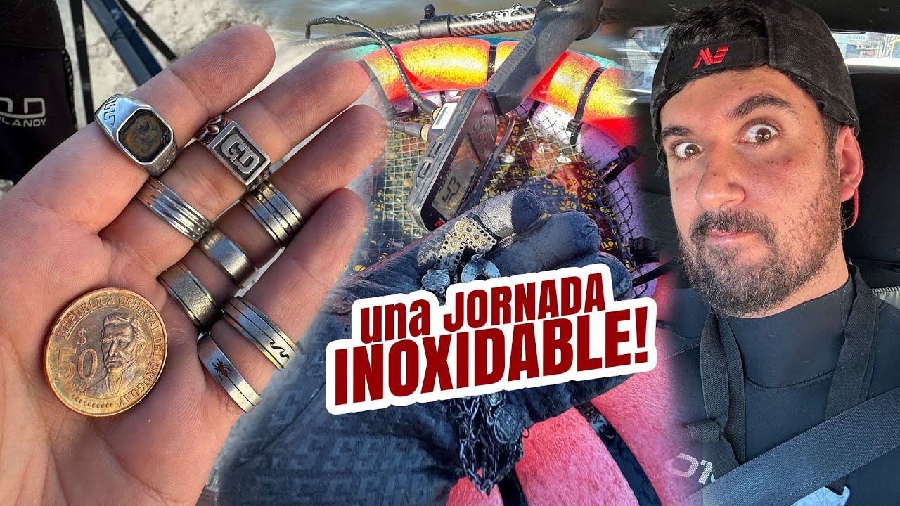 DETECTANDO METALES en la playa, una JORNADA INOXIDABLE!