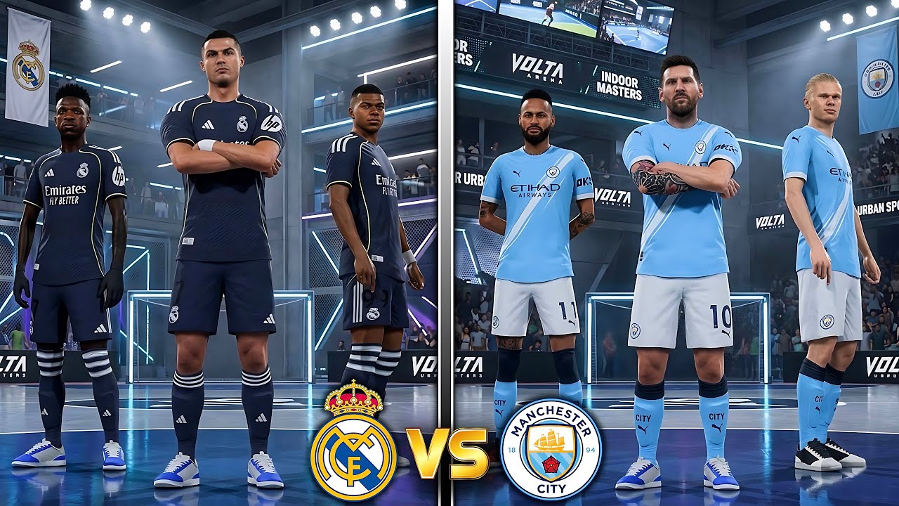 FIFA VOLTA 26 - RONALDO, MESSI, NEYMAR, MBAPPE, HAALAND ALL STARS | REAL MDRID vs MAN CITY - FINAL