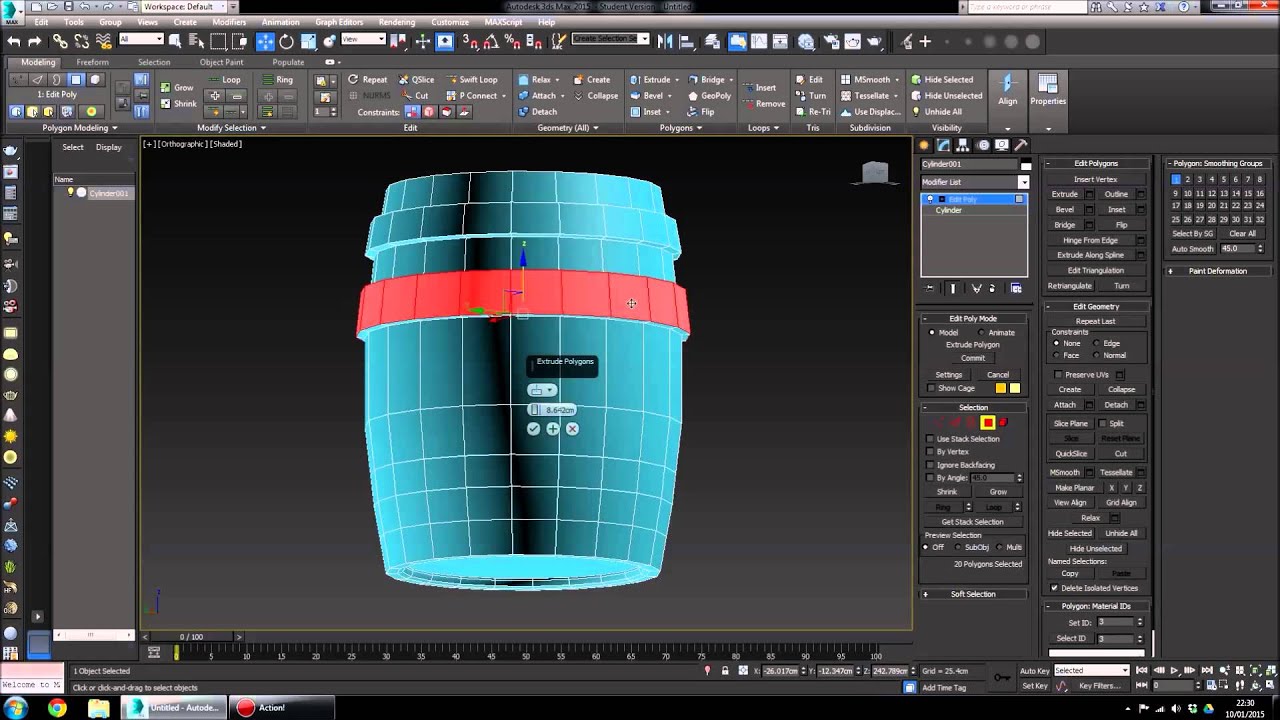 Быстрый старт в 3ds Max — как сделать бочку