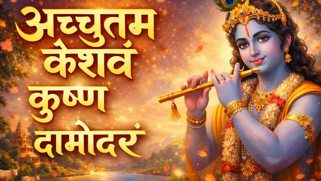 अच्युतम केशवम् कृष्ण दामोदरम् 🙏 | Full Krishna Bhajan |# Bhakti Song#bhaktigirllaxmi , officialmusic