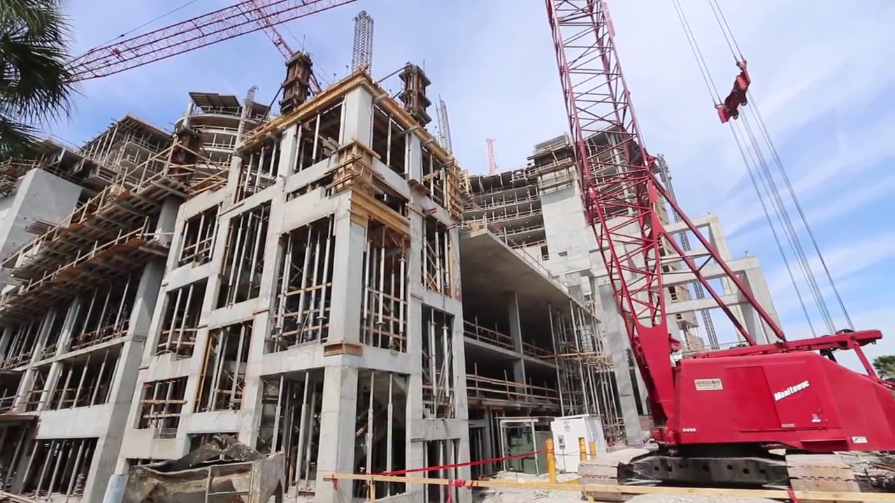 Опаловые пески. Строительство нового отеля Клируотер. Флорида. 22.03.2015