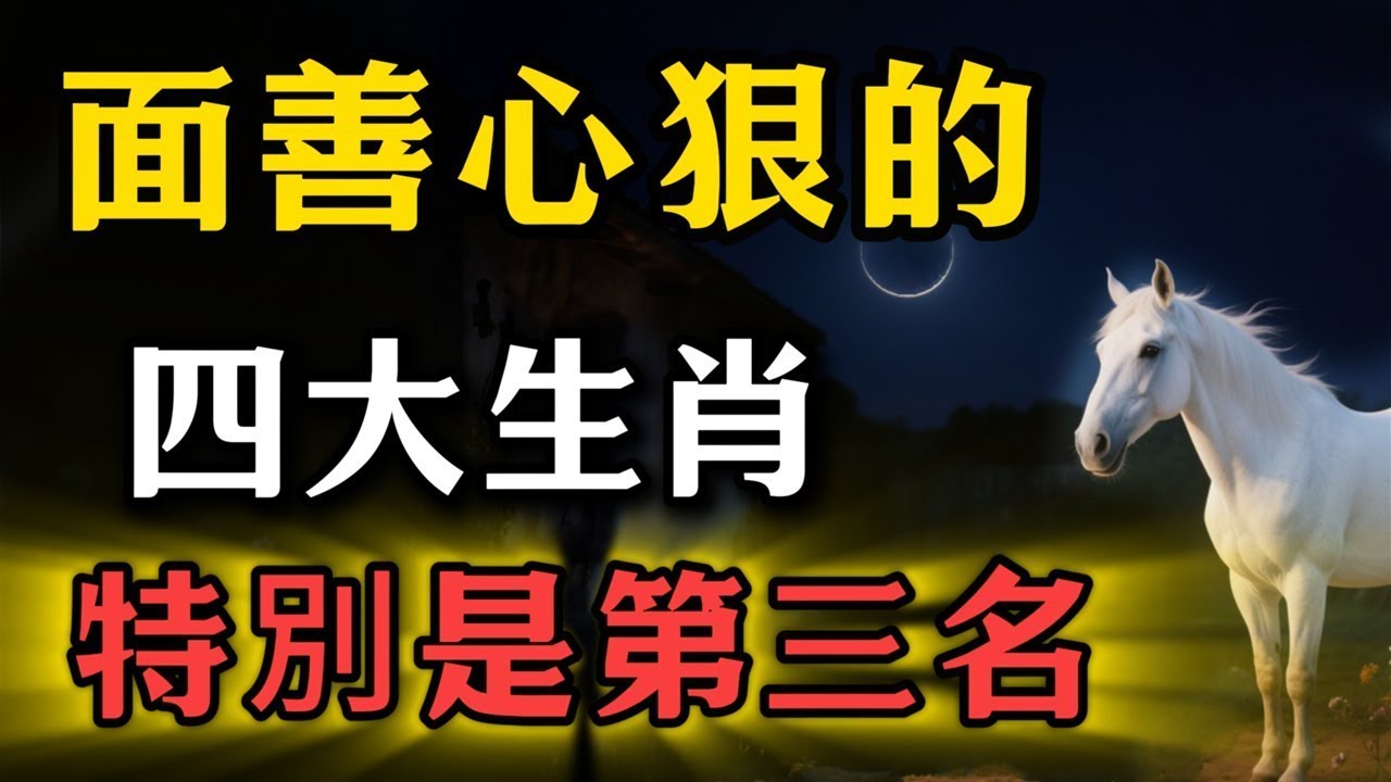 面善心狠的四大生肖，特別是第三名！#生肖 #命理 #運勢 #屬相 #風水#財運