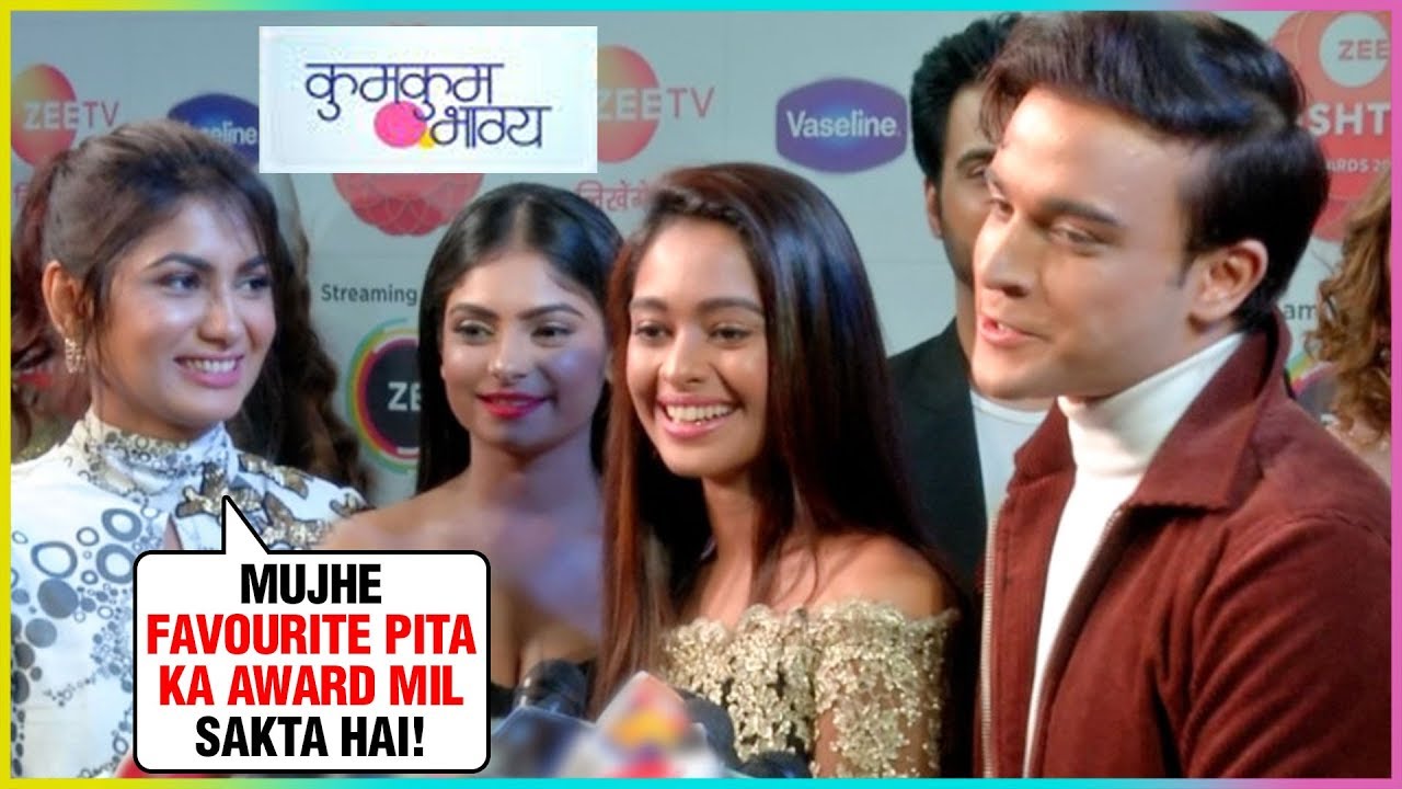 Kumkum Bhagya Team Mugdha Chaphekar, Krishna Kaul & Sriti Jha At Zee Rishtey Awards Party 2019
