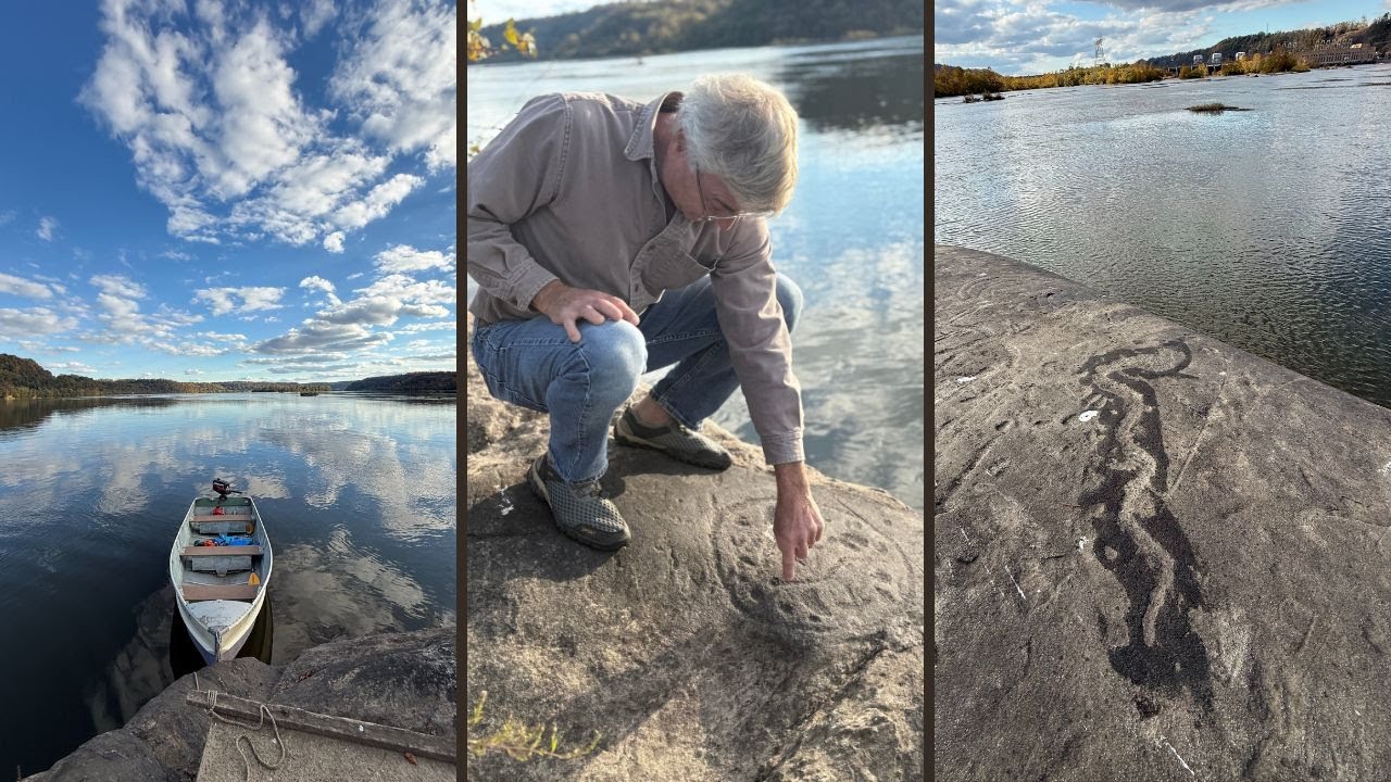 Exploring ancient rock carvings in the Susquehanna River with Paul Nevin