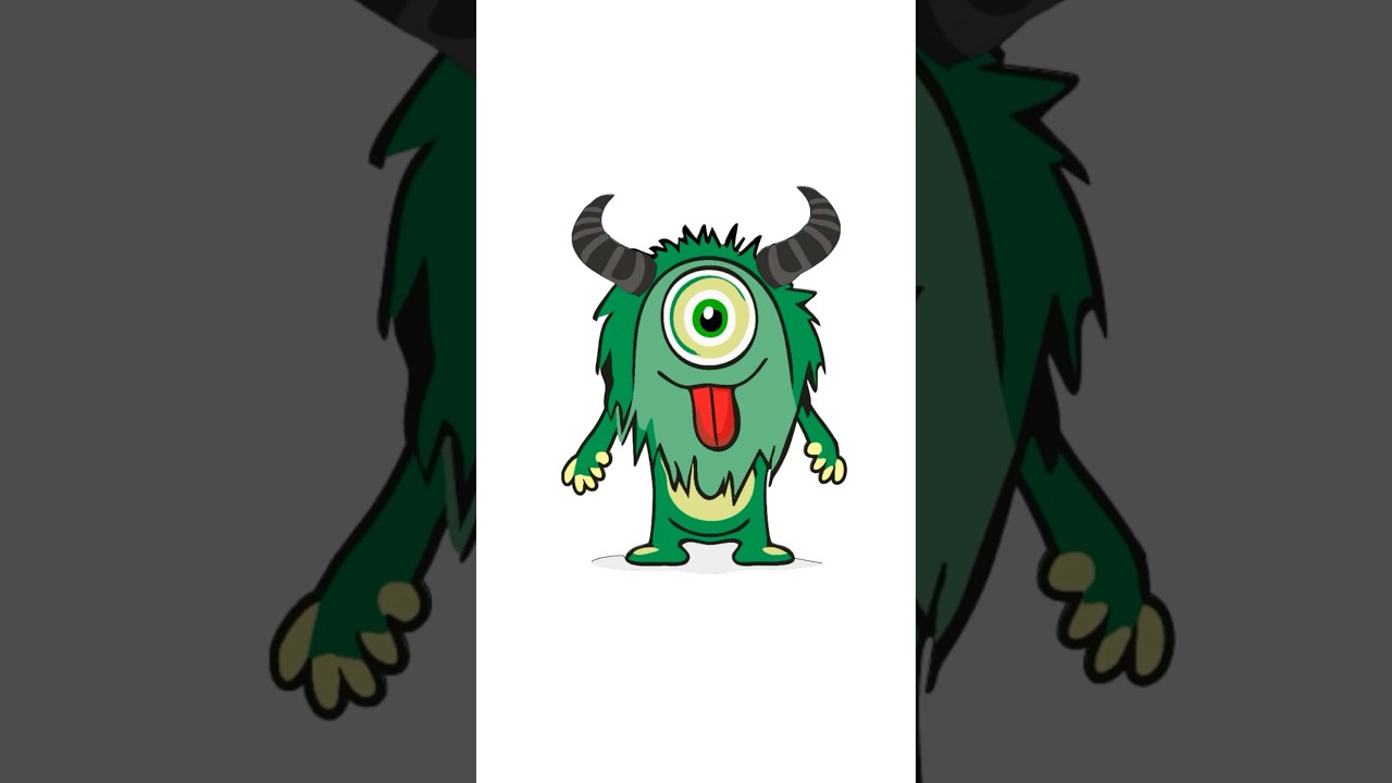 How to draw a green monster