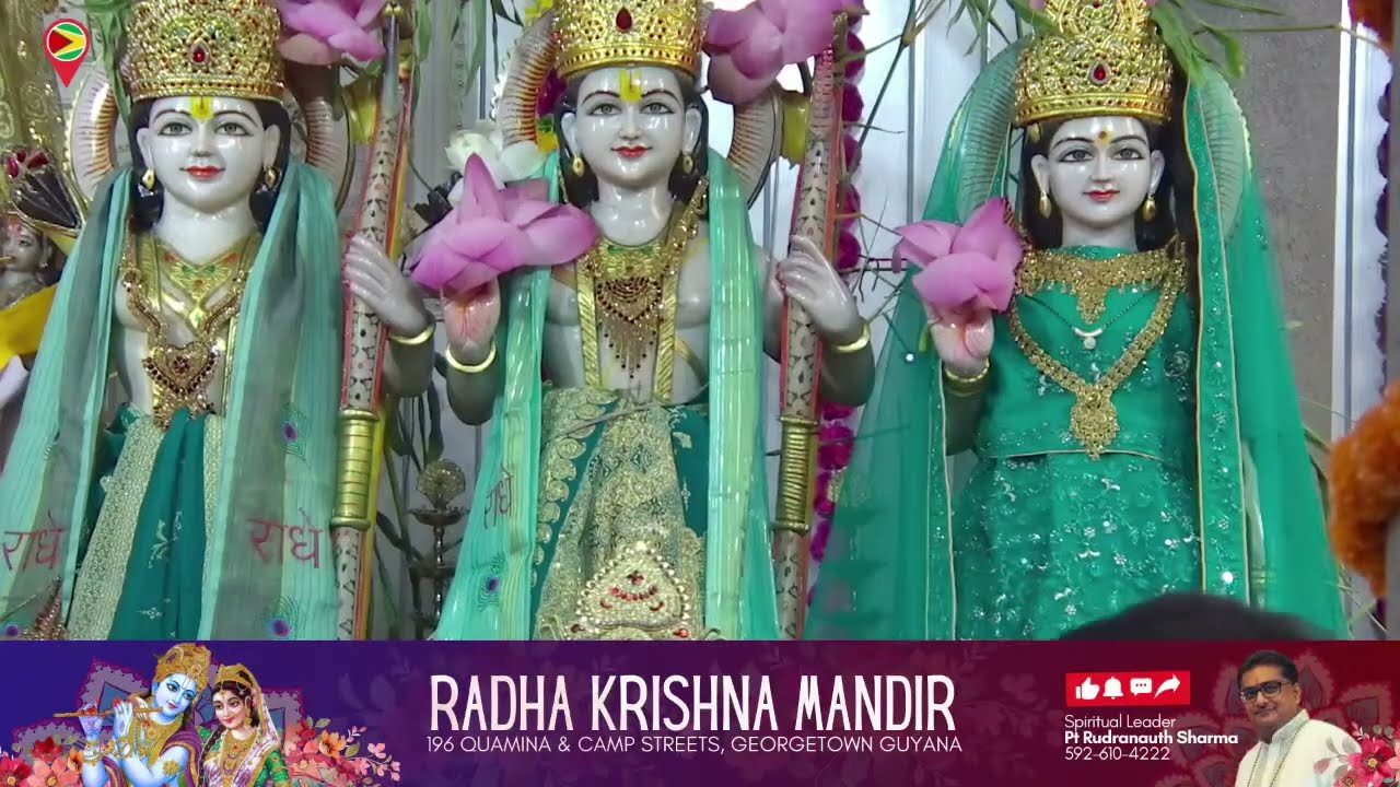 RADHA KRISHNA MANDIR GUYANA, Shree Ram Satsang 22nd January 2024
