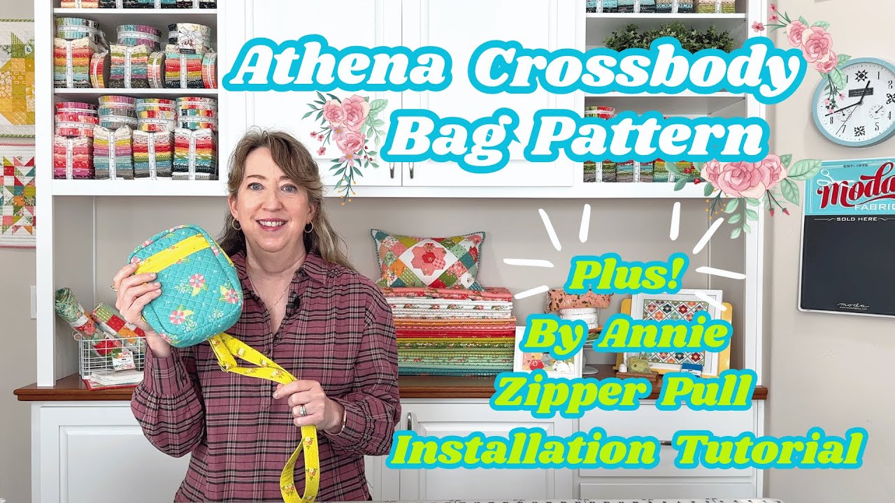 Athena Crossbody Quilted Bag Pattern | Plus By Annie Zipper Pull Installation Tutorial