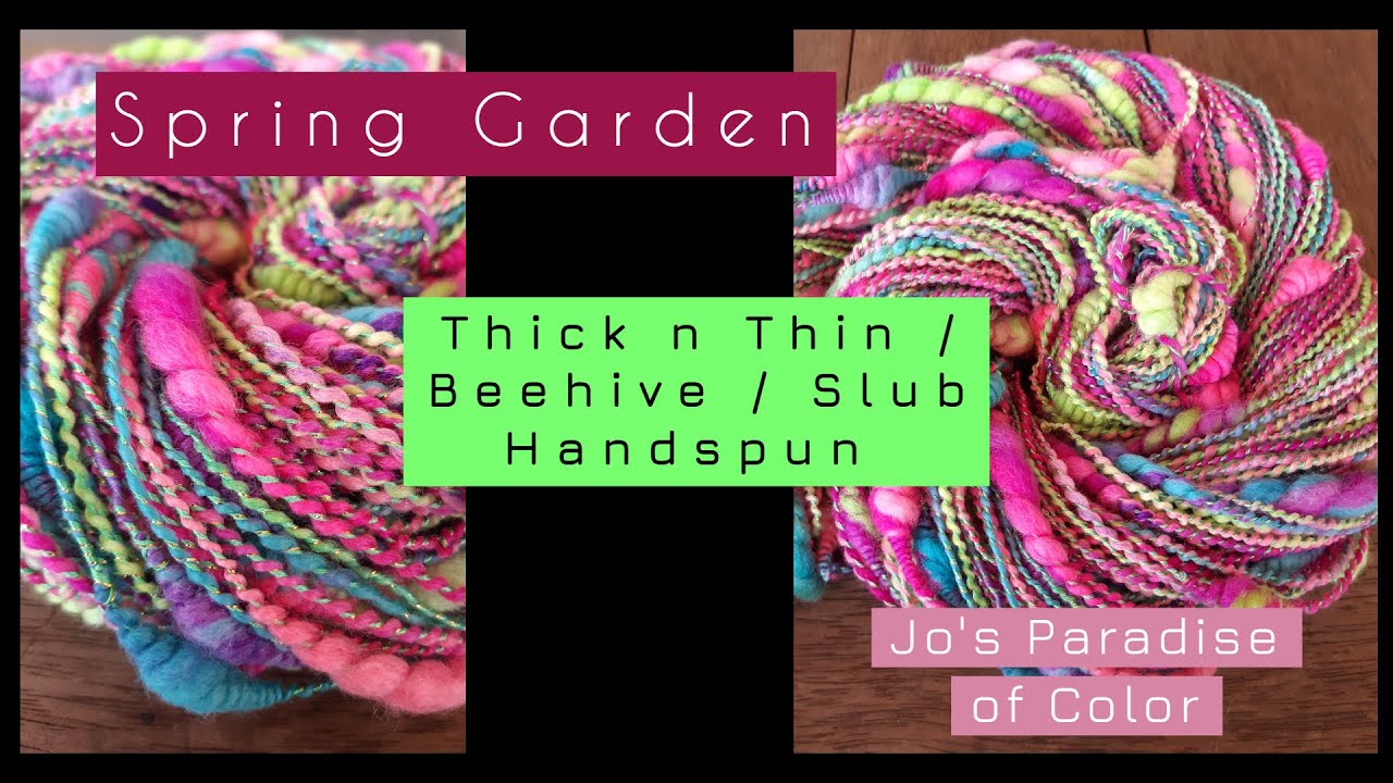 How To - Spin Thick n Thin / Beehive / Slub ART Yarn using Spring Garden Merino Fiber