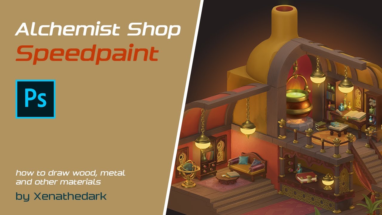 Alchemist Shop Speedpaint in Adobe Photoshop
