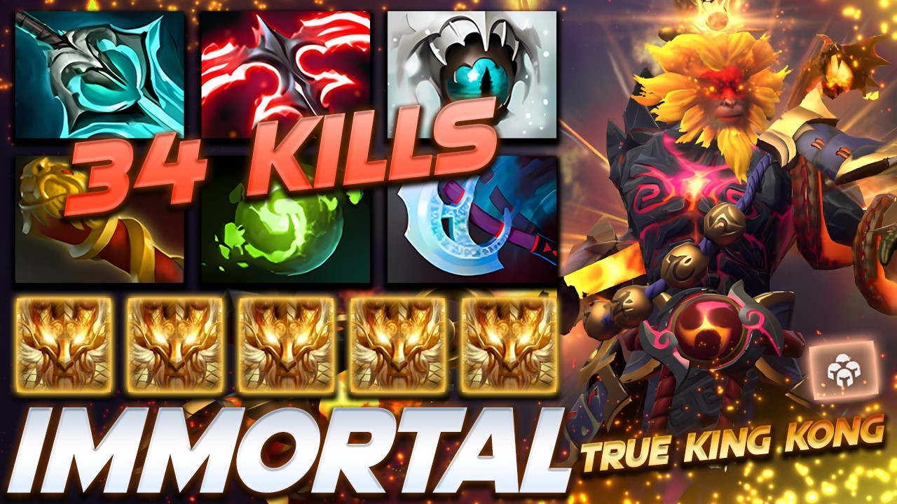 Monkey King 34 KILLS TRUE KING KONG - Dota 2 Pro Gameplay [Watch & Learn]