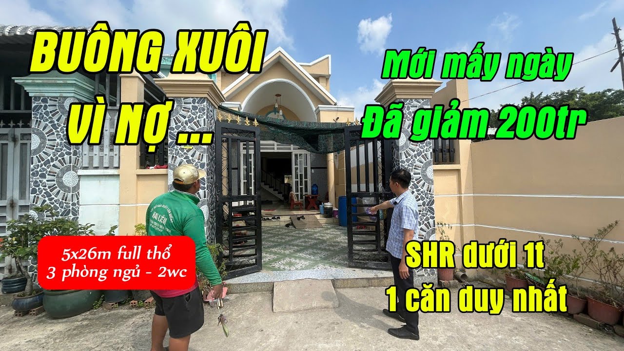 😦 Cha mẹ mất sớm để lại 3 ae căn nhà shr 5x26m, anh cả phá nát ôm nợ buông bỏ 200tr –mặt tiền xe tải