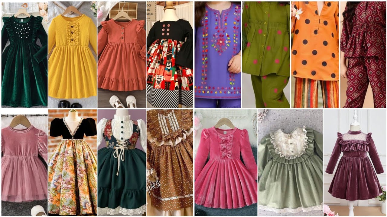 Winter Princess Frock for Baby Girls | Soft velvet Dress with Full Sleeves👗💕