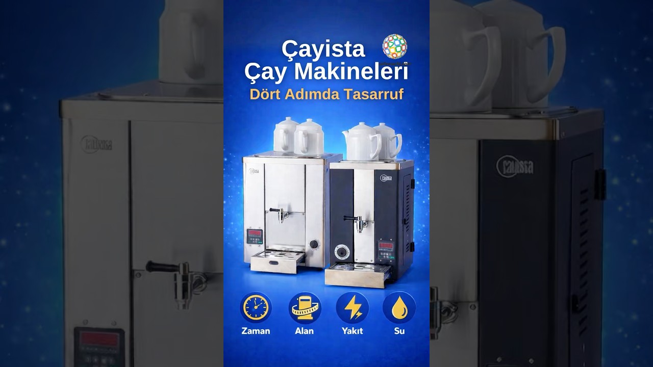 #reklam Çayista çay makineleri dört farklı adımda tasarruf sağlar;zaman, alan, yakıt ve su. #shorts