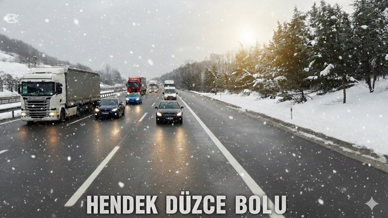 HENDEK DÜZCE KAYNAŞLI BOLU KAR KIŞ YOLA DEVAM YÜKÜ ERKEN SARIP KAÇTIK