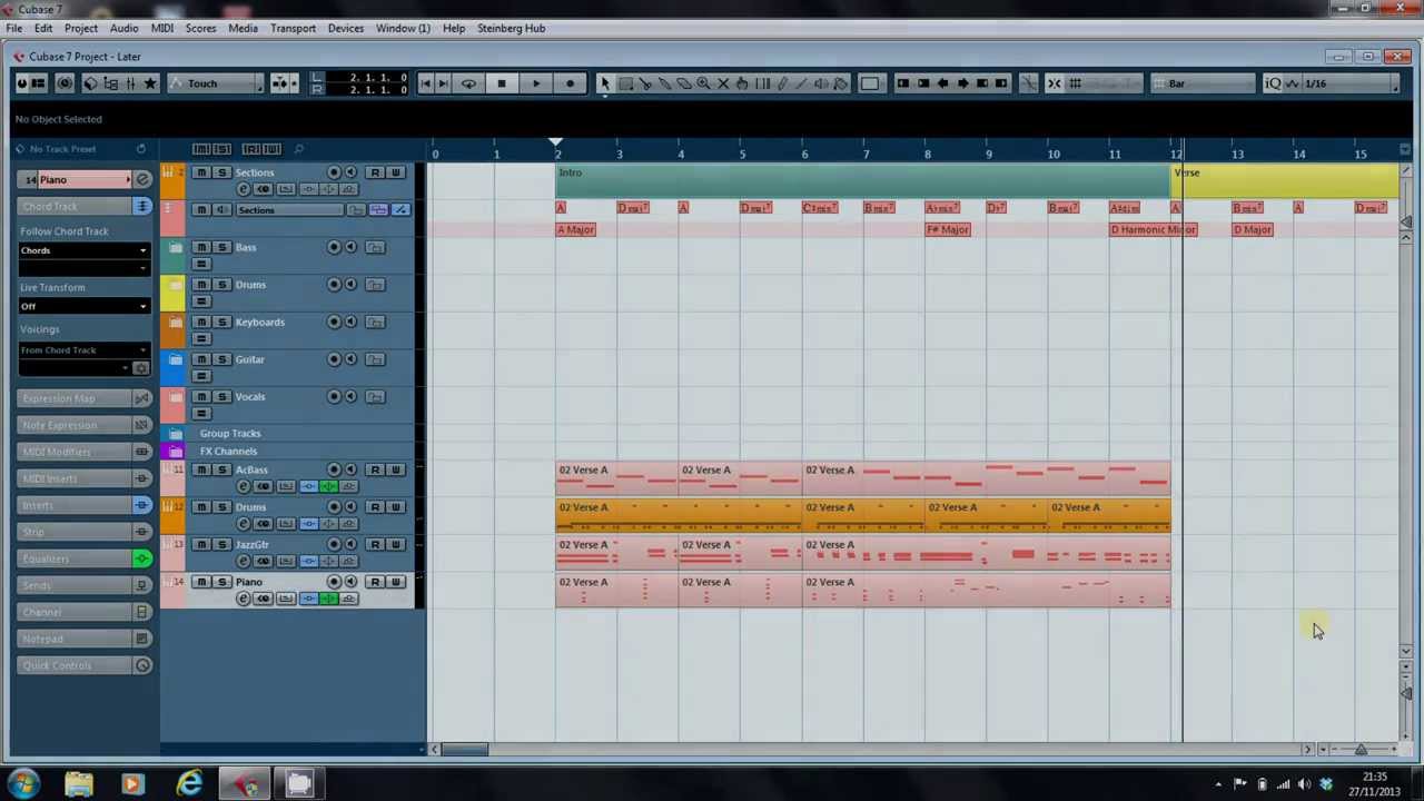 Using the Cubase Chord Track with Media Bay