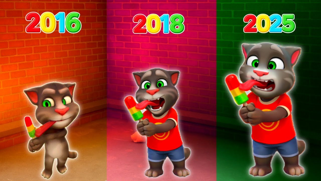 Talking Tom Cat 2025 vs Talking Tom Cat 2018 vs Talking Tom Cat 2016 🧀🧀🧀