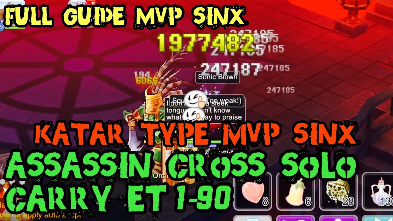 Assassin Cross MVP Katar Build Solo Carry 1-90 ET - Ragnarok M Eternal Love