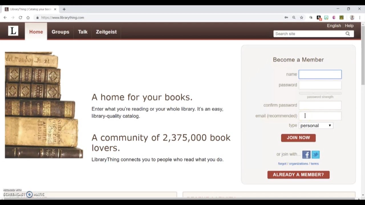Adding Books on LibraryThing