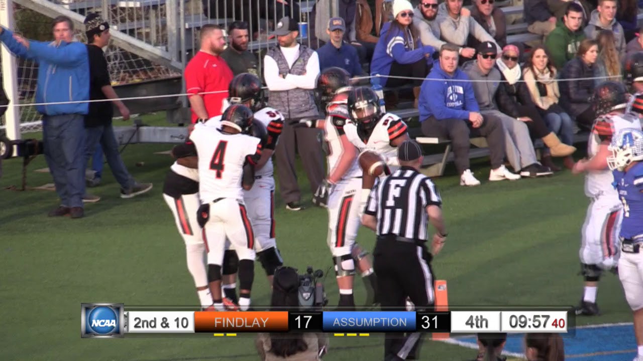 Assumption Beats Findlay 45-26 in NCAA Second Round - Nov. 25, 2017