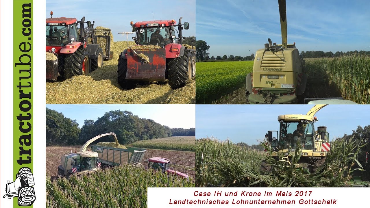 Case IH, Steyr und Krone-Power beim Maishäckseln 2017 - LU Gottschalk