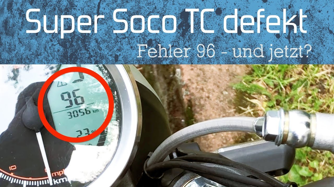 Super Soco TC defekt - Fehlercode 96: Wie einfach lösbar?