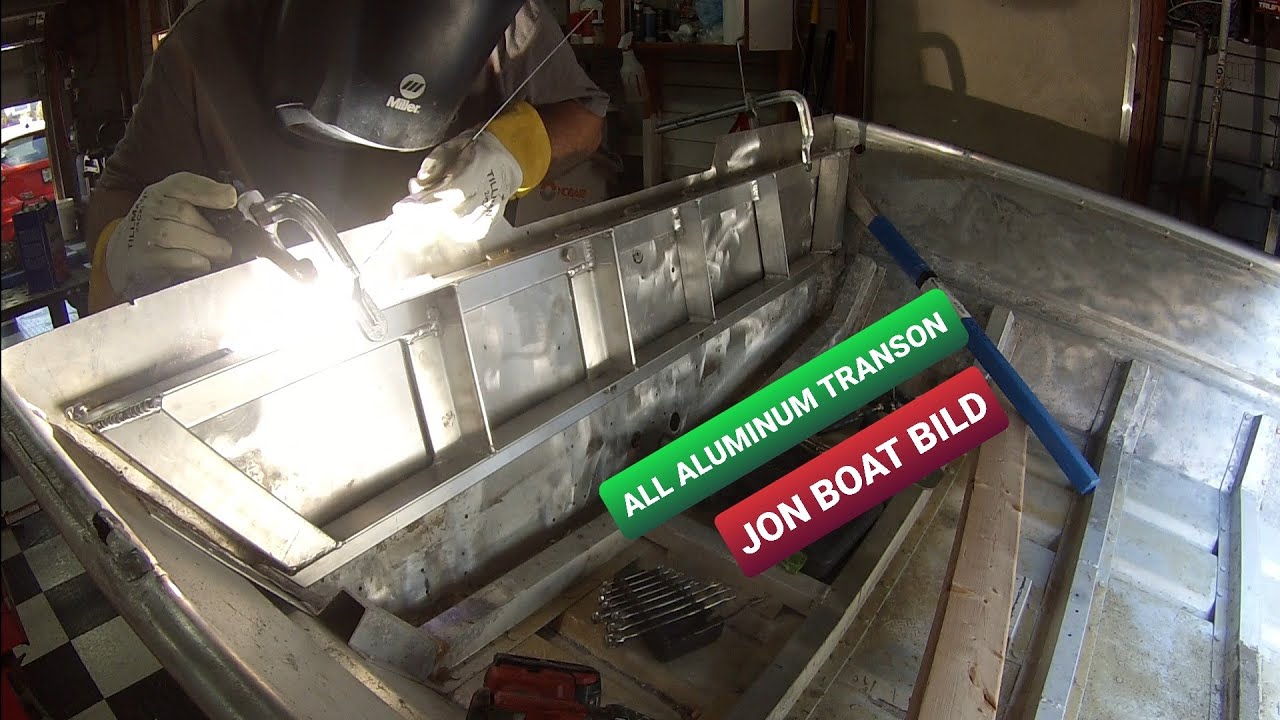 Jon boat build redoing a transom on a jon boat (all aluminum) Part 2