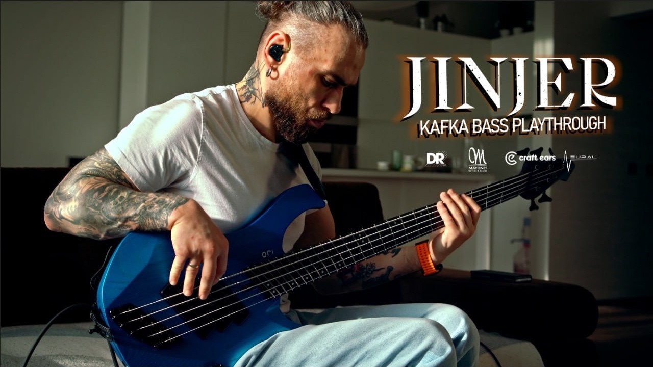 JINJER - Kafka (Bass One-take Playthrough Mayones Ori 5)