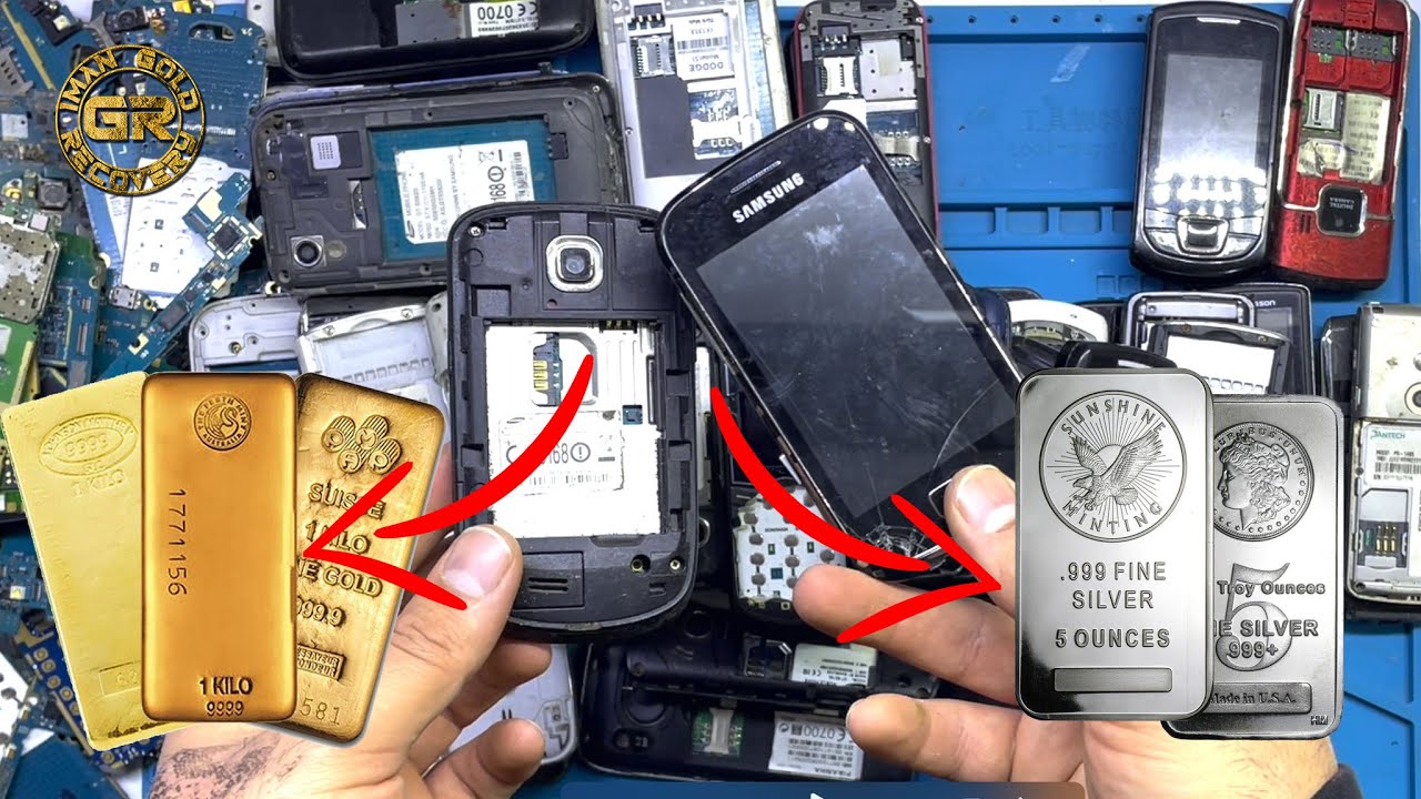 Извлечение золота и серебра из 100 мобильных телефонов Samsung | Восстановление золота