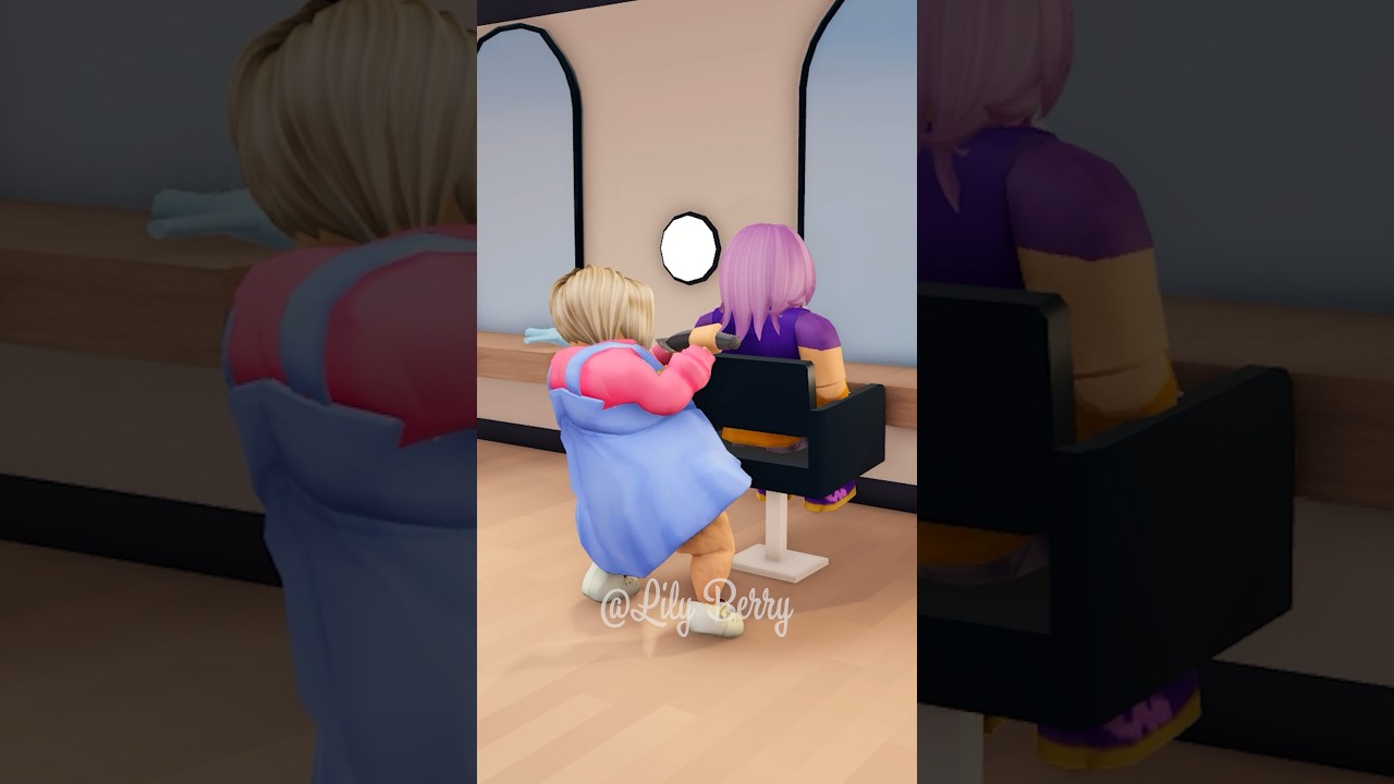 MYSTERY WENT TO HAIR SALON FOR A NEW HAIRCUT #roblox #robloxshorts #robloxstory #berryave