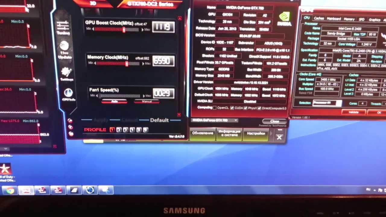 Тест и бенчмарки видеокарты Asus GTX 760 DirectCU 2 OC