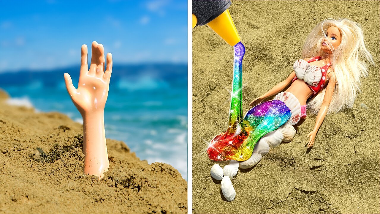 Rifacimento della stanza delle sirene per una bambina 🧜‍♀️ Arcobaleno fai-da-te