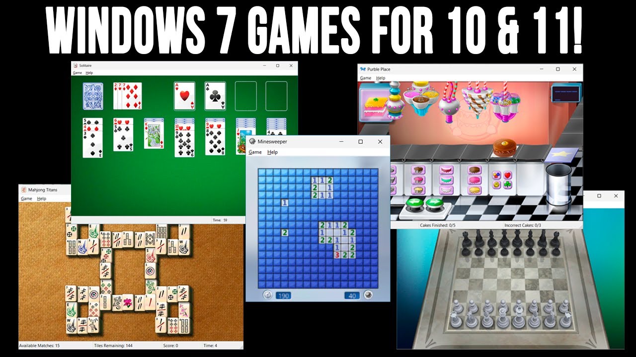 Install the Classic Windows 7 Games such as Solitaire and Minesweeper etc. on Windows 10 and 11