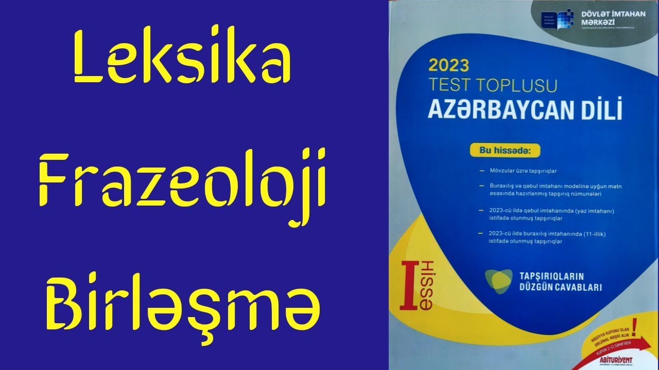 Frazeoloji birləşmə. Azərbaycan dili test toplusu