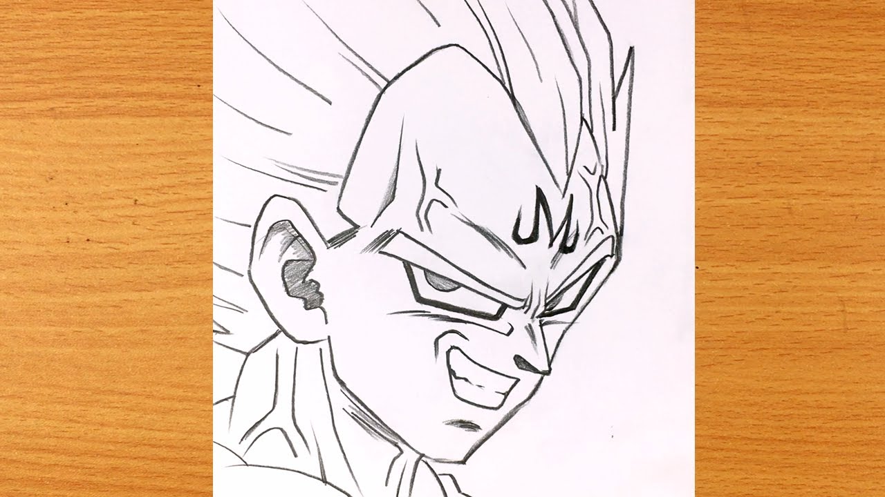 How To Draw MAJIN VEGETA SSJ | How to draw anime step by step | Easy drawing
