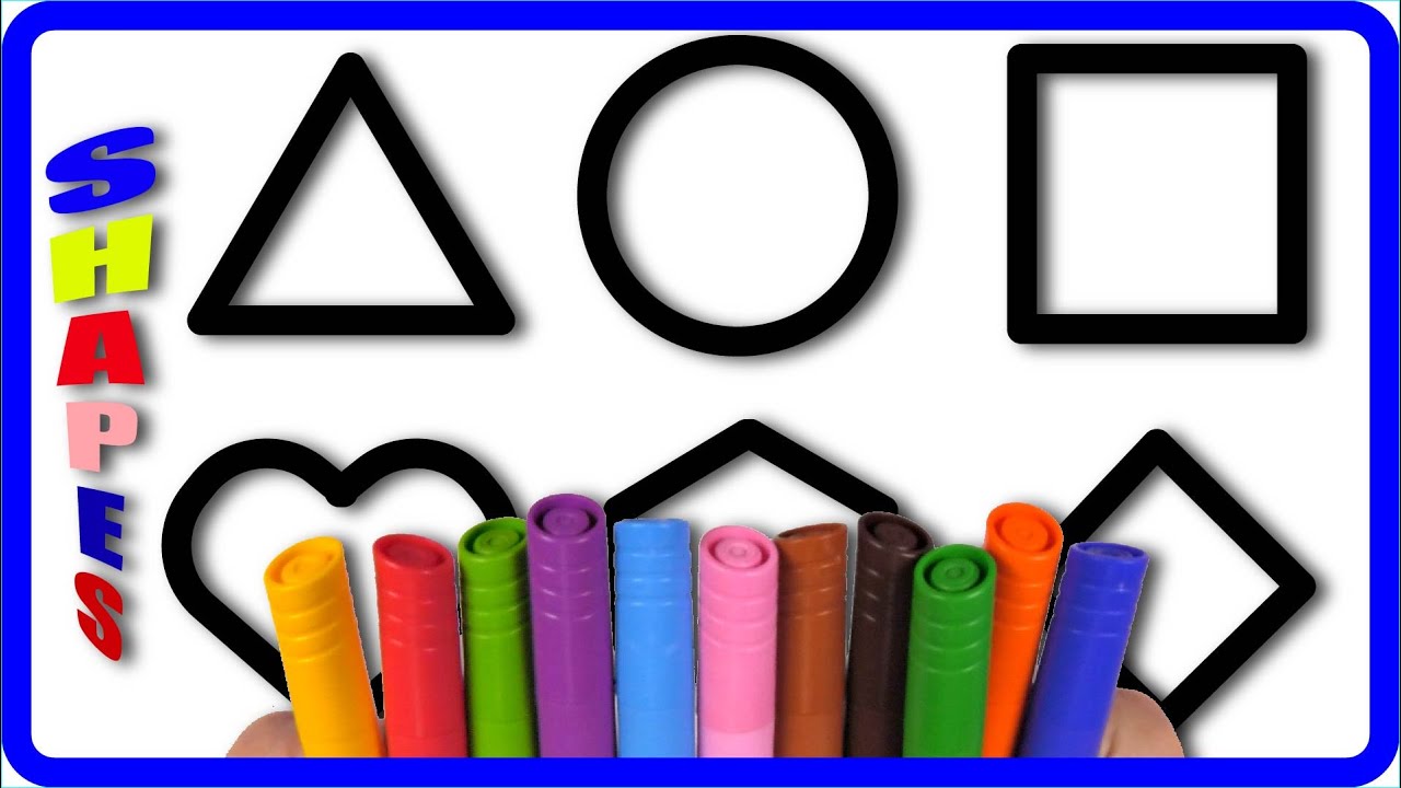 Dive into a Colorful World: Learn Shapes with Fun Drawing, Coloring -Jumbo Markers | AKN Kids House