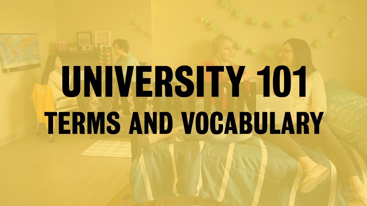 University terminology 101