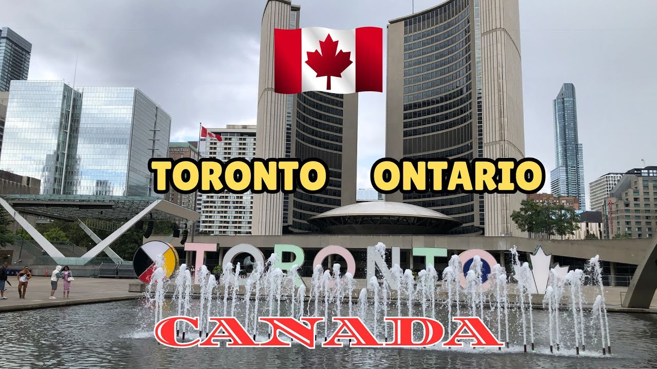 Toronto Ontario Canada Downtown, Dash Cam Ride