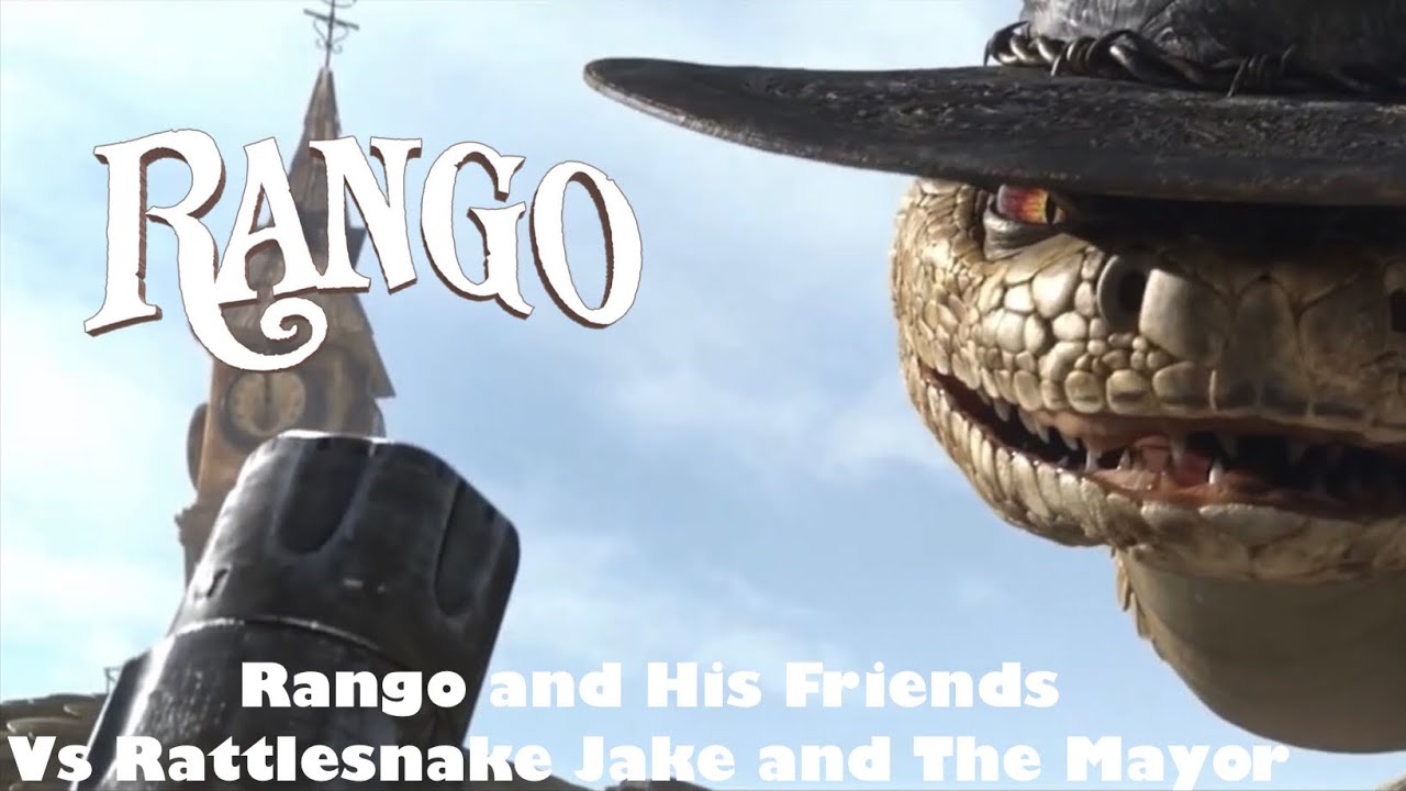 Rango: Rango and His Friends vs Rattlesnake Jake and The Mayor & Ending (Full Scene)