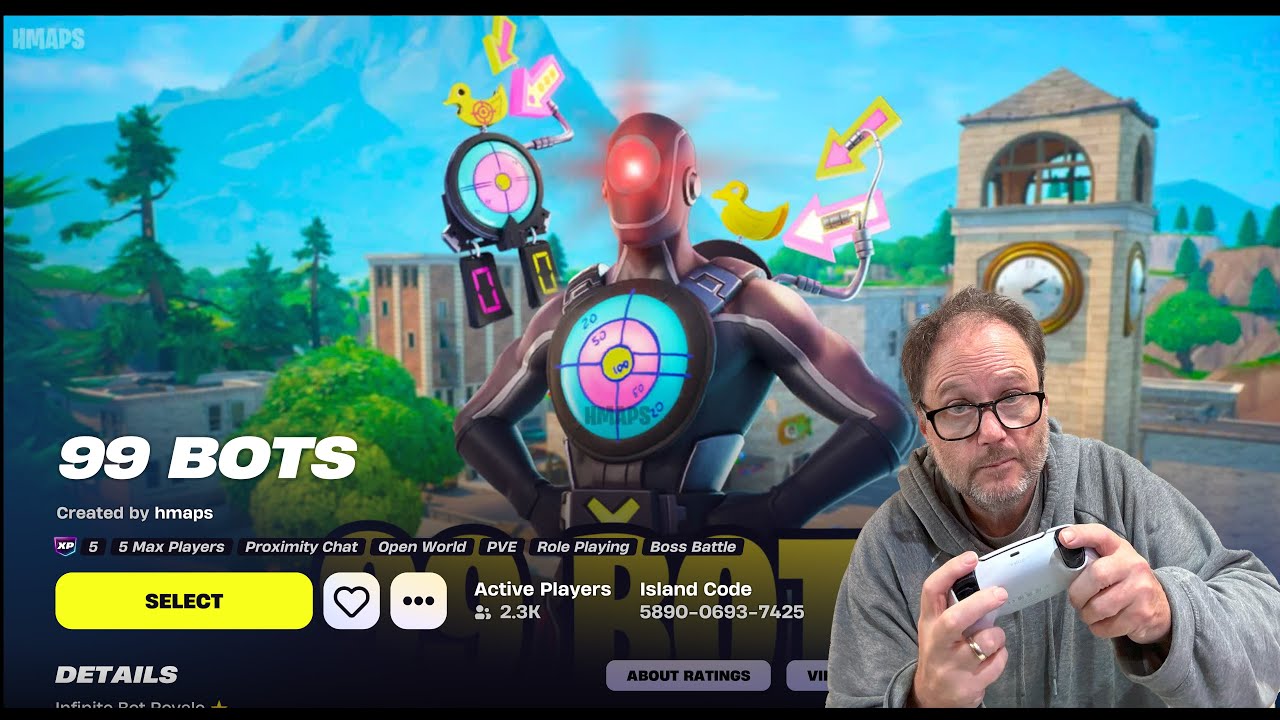 Playing 99 Bots | Fortnite Creative Maps