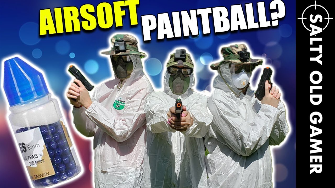 Trying AIRSOFT PAINTBALLS! Do these things really work? | SaltyOldGamer Airsoft Review