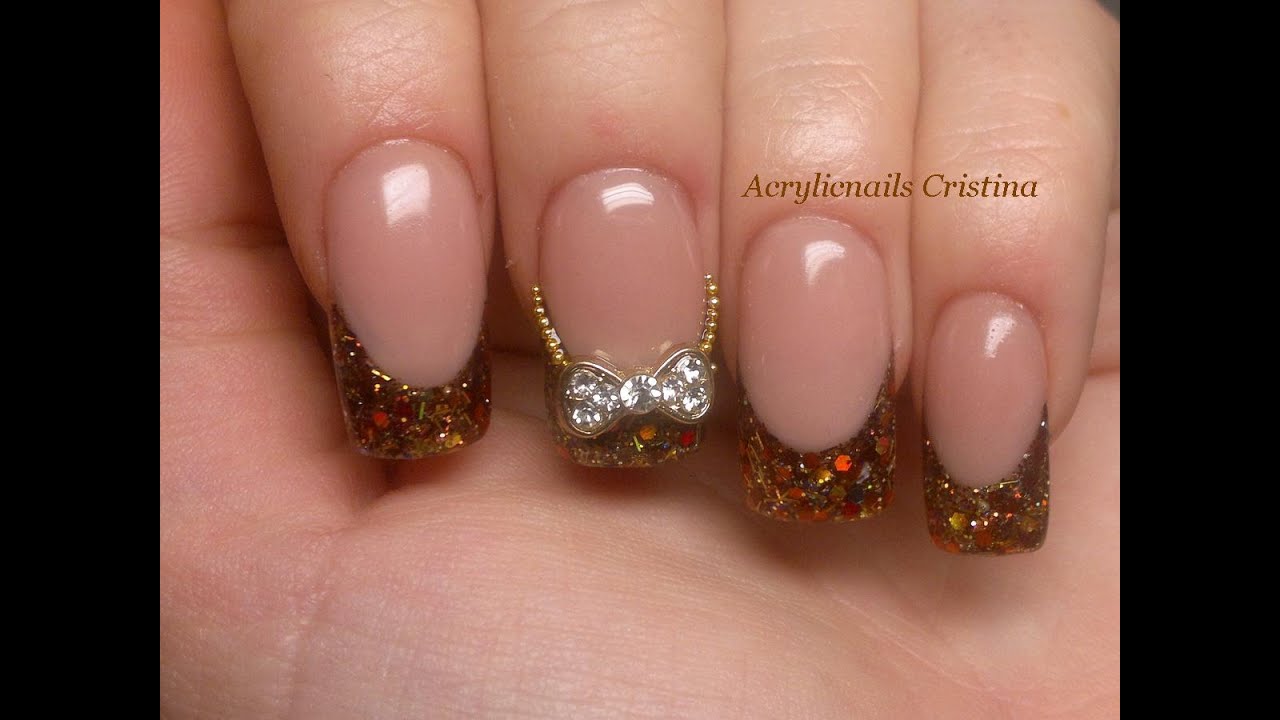 Uñas acrílicas: Francesa en glitter con tips (NUEVA SERIE COLORES DE VERANO 2020⬇️💅)