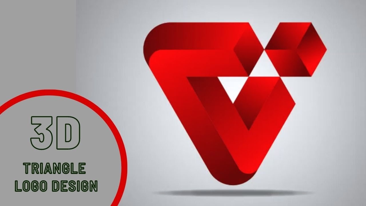 How to create 3d logo || 3d triangle logo design || Ilustrator tutorial #illustratortutorial