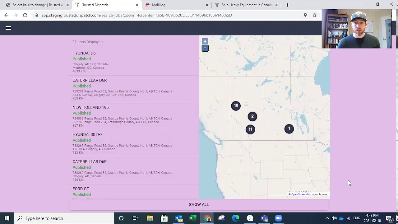 Finding Heavy Equipment Load Using Trusted Dispatch!
